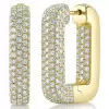 4.5ctw White Sapphire Paved Inside-out Square Hoop Earrings