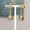 8ctw Oval and Pear Cut Vintage Two Tone Drop Earrings