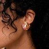5ctw Channel-set Ruby Vintage Statement Stud Earrings