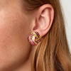 5ctw Channel-set Ruby Vintage Statement Stud Earrings