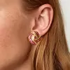 5ctw Channel-set Ruby Vintage Statement Stud Earrings