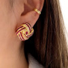 5ctw Channel-set Ruby Vintage Statement Stud Earrings