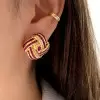 5ctw Channel-set Ruby Vintage Statement Stud Earrings
