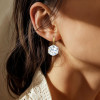 6.5ctw Round Cut Vintage Two Tone Drop Earrings