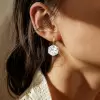 6.5ctw Round Cut Vintage Two Tone Drop Earrings