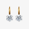 6.5ctw Round Cut Vintage Two Tone Drop Earrings