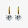 6.5ctw Round Cut Vintage Two Tone Drop Earrings