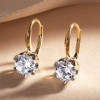 6.5ctw Round Cut Vintage Two Tone Drop Earrings