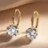 6.5ctw Round Cut Vintage Two Tone Drop Earrings