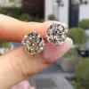 4ct Round Cut White Sapphire Stud Earrings