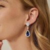 4ct Pear Shape Sapphire Drop Earrings