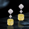 5ct Fancy Yellow Sapphire Drop Earrings in Sterling Silver