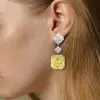 5ct Fancy Yellow Sapphire Drop Earrings in Sterling Silver