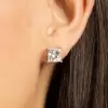 11ctw Princess Cut White Sapphire Stud Earrings