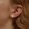 11ctw Princess Cut White Sapphire Stud Earrings