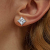 11ctw Princess Cut White Sapphire Stud Earrings