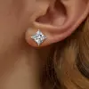 11ctw Princess Cut White Sapphire Stud Earrings