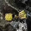 2ct Round Cut Peridot Double Under Halo Stud Earrings