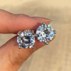 4ctw Round Cut Side-Paved Classic Stud Earrings