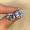 4ctw Round Cut Side-Paved Classic Stud Earrings