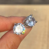 4ctw Round Cut Side-Paved Classic Stud Earrings