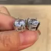 4ctw Round Cut Side-Paved Classic Stud Earrings
