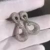 8ctw Micro-pave Setting Teardrop Drop Earrings