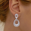 8ctw Micro-pave Setting Teardrop Drop Earrings