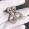 8ctw Micro-pave Setting Teardrop Drop Earrings