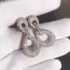 8ctw Micro-pave Setting Teardrop Drop Earrings