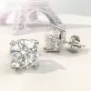 4ctw Round Cut Side-Paved Classic Stud Earrings