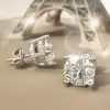4ctw Round Cut Side-Paved Classic Stud Earrings