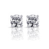 4ctw Round Cut Side-Paved Classic Stud Earrings