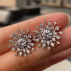 4ctw Snowflake Stud Earrings