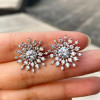 4ctw Snowflake Stud Earrings