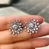 4ctw Snowflake Stud Earrings