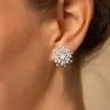 4ctw Snowflake Stud Earrings