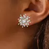 4ctw Snowflake Stud Earrings