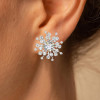 4ctw Snowflake Stud Earrings