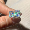 6ctw Radiant Cut White Sapphire Stud Earrings
