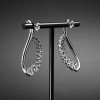 7.95ct Pear Cut White Sapphire Cuff Earrings 