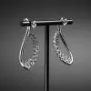 7.95ct Pear Cut White Sapphire Cuff Earrings 
