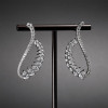 7.95ct Pear Cut White Sapphire Cuff Earrings 