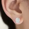 6ctw Cushion Cut White Sapphire Stud Earrings