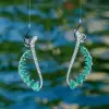7.95ct Pear Cut Emerald Sapphire Cuff Earrings