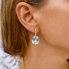 7ctw Cushion Cut White Sapphire Drop Earrings