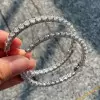 10.15ct Round Cut White Sapphire Double Hoop Earrings