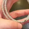 10.15ct Round Cut White Sapphire Double Hoop Earrings
