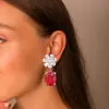 7.5ct Cushion Cut Ruby Drop Earrings for Women