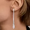 3.5ctw Exquisite Pear & Rectangular Cut Drop Earrings